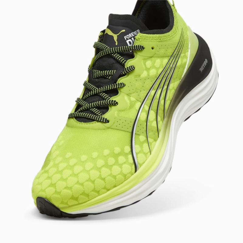 Puma | Men's ForeverRUN NITRO Running Shoes - Lime Pow-Black-White