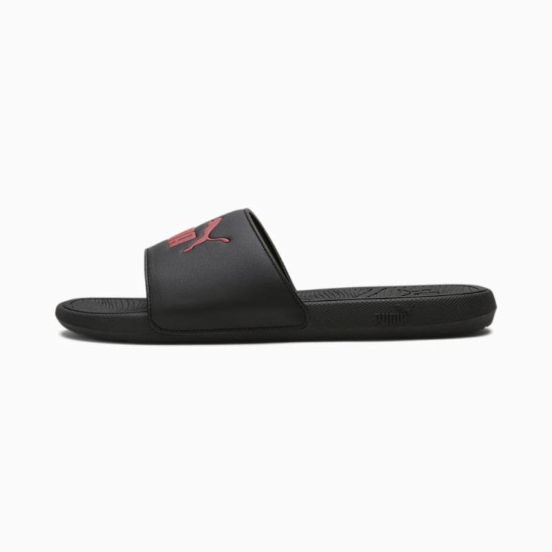 Puma | Men's Cool Cat 2.0 Slides - Black-Red - Click Image to Close