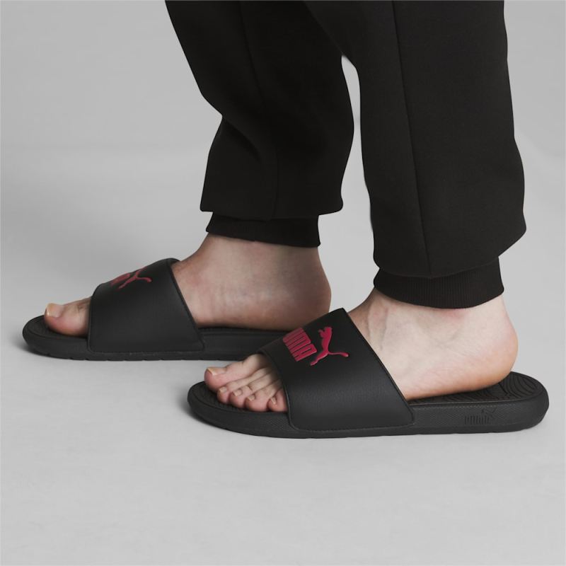 Puma | Men's Cool Cat 2.0 Slides - Black-Red