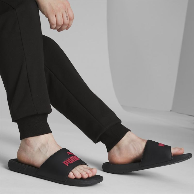 Puma | Men's Cool Cat 2.0 Slides - Black-Red