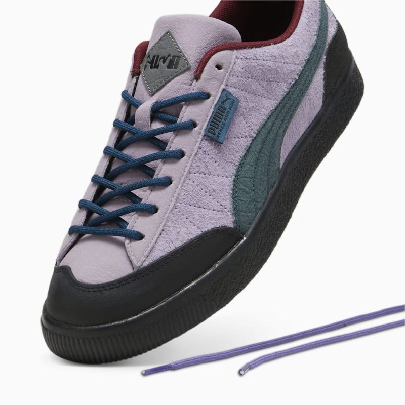 Puma | Men's x PERKS AND MINI Clyde Sneakers - Lavender Shock-Ocean Tropic