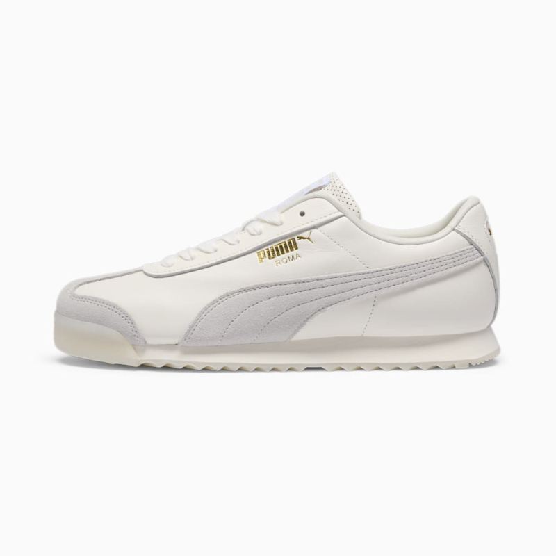 Puma | Women's Roma Classics Sneakers - Warm White-Sedate Gray-Gold