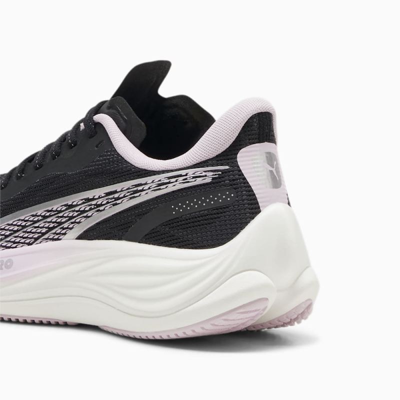 Puma | Women's Velocity NITRO 3 Running Shoes - Black-Silver-Grape Mist