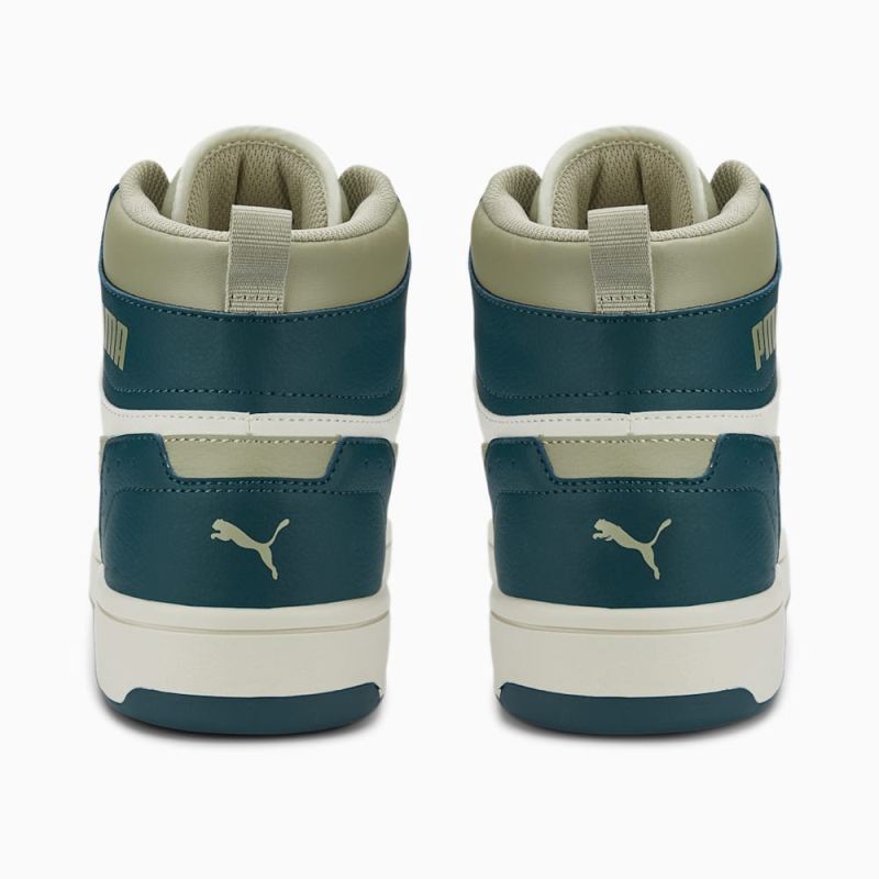 Puma | Men's Rebound Joy Sneakers - Vaporous Gray-Pebble Gray-Varsity Green