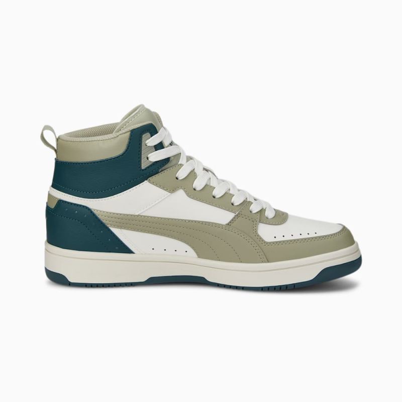 Puma | Men's Rebound Joy Sneakers - Vaporous Gray-Pebble Gray-Varsity Green