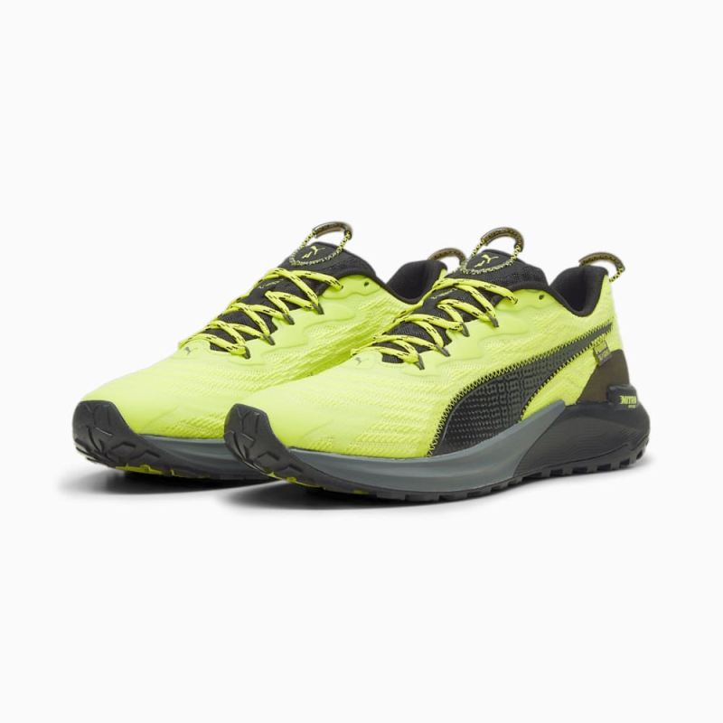 Puma | Men's SEASONS Fast-Trac NITRO 2 Running Shoes - Lime Pow-Electric Lime-Cool Dark Gray