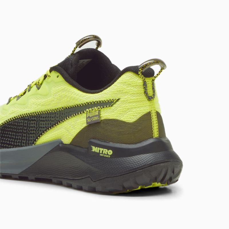 Puma | Men's SEASONS Fast-Trac NITRO 2 Running Shoes - Lime Pow-Electric Lime-Cool Dark Gray