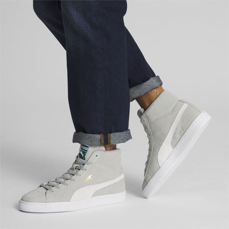 Puma | Men's Suede Mid XXI Sneakers - Quarry-White