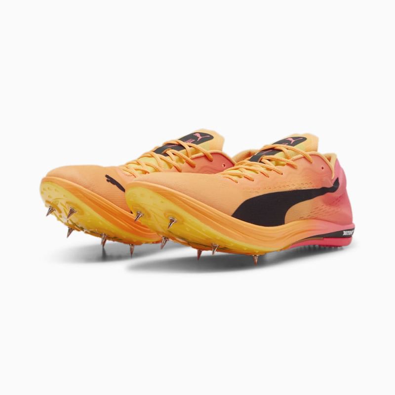 Puma | Men's evoSPEED NITRO Elite 2 Long-Distance Track Spikes - Sun Stream-Sunset Glow-Black