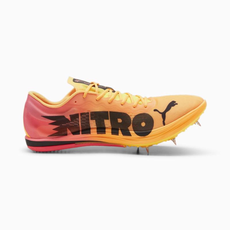 Puma | Men's evoSPEED NITRO Elite 2 Long-Distance Track Spikes - Sun Stream-Sunset Glow-Black