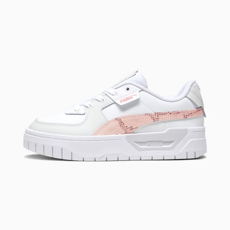 Puma | Girls Cali Dream Animal Print Big Kids Shoes - White-Future Pink