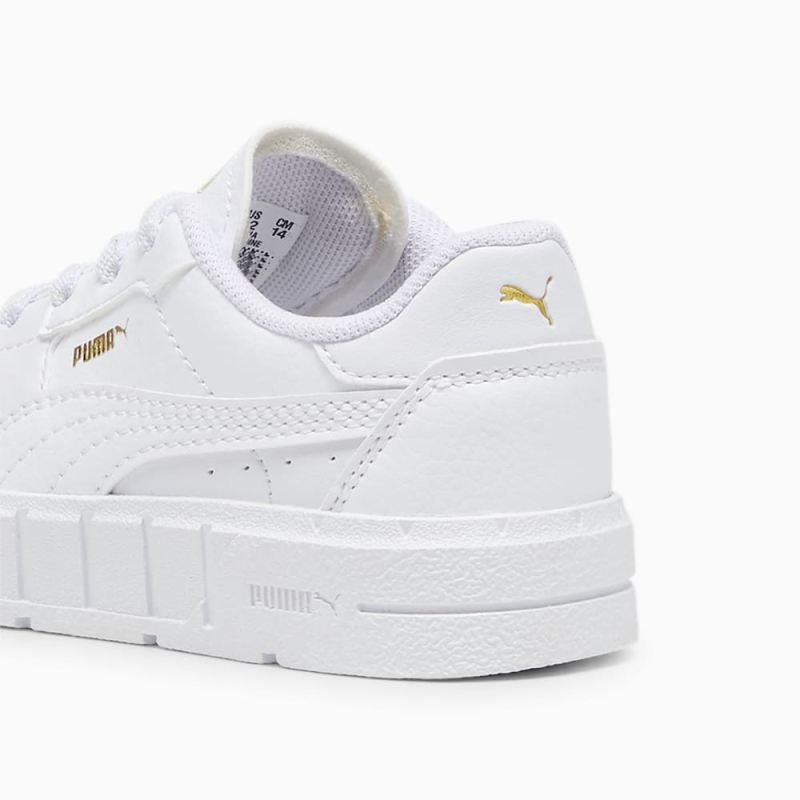 Puma | Girls Puma | Girls Cali Court Leather Toddlers Sneakers - White-Gold