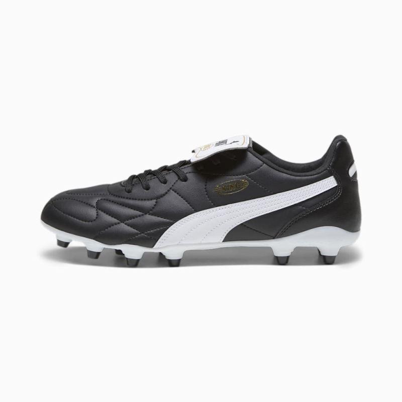 Puma | Men's KING TOP FG/AG Soccer Cleats - Black-White-Gold