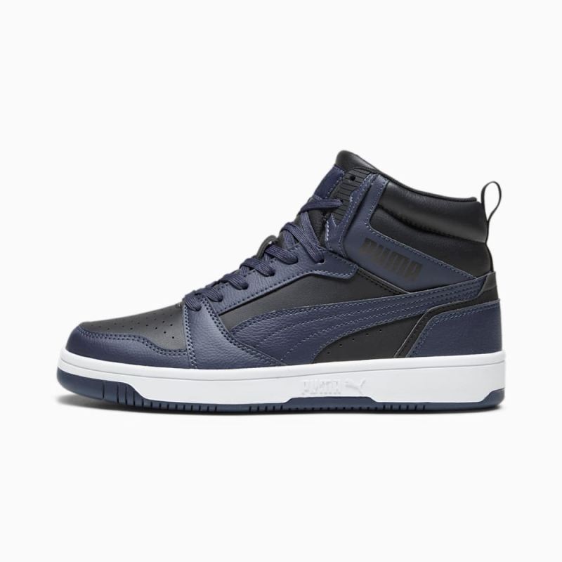 Puma | Men's Rebound Sneakers - Black-Navy-White