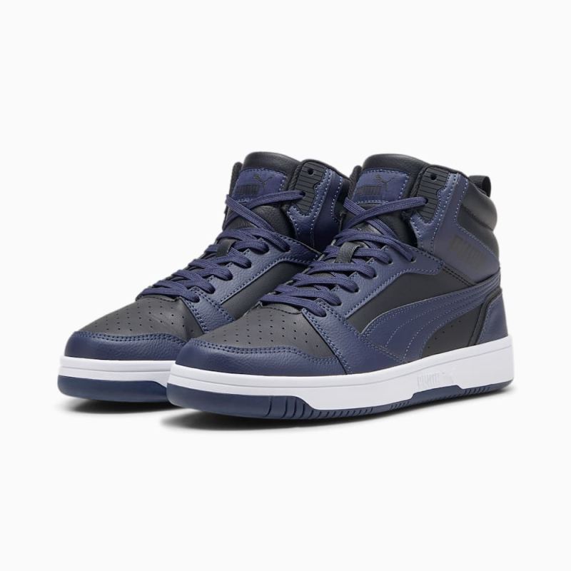 Puma | Men's Rebound Sneakers - Black-Navy-White