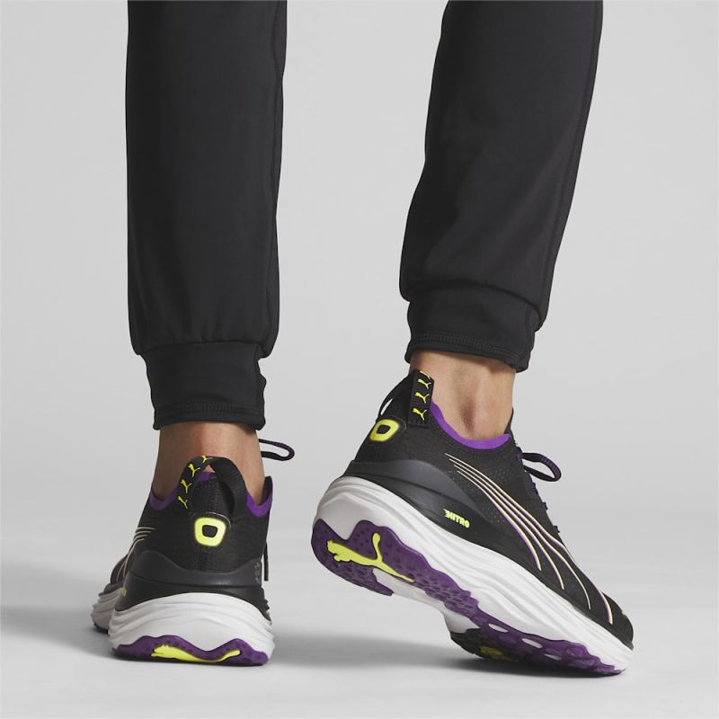 Puma | Women's ForeverRun NITRO WTR Running Shoes - Black-Purple Pop-Yellow Burst