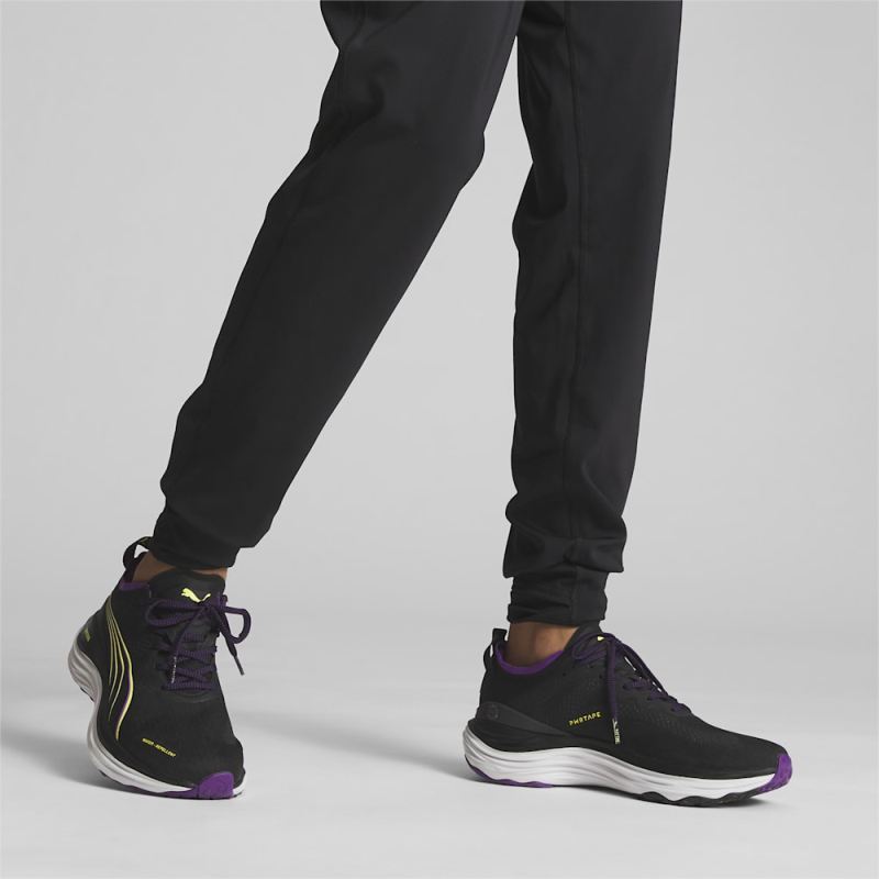 Puma | Women's ForeverRun NITRO WTR Running Shoes - Black-Purple Pop-Yellow Burst