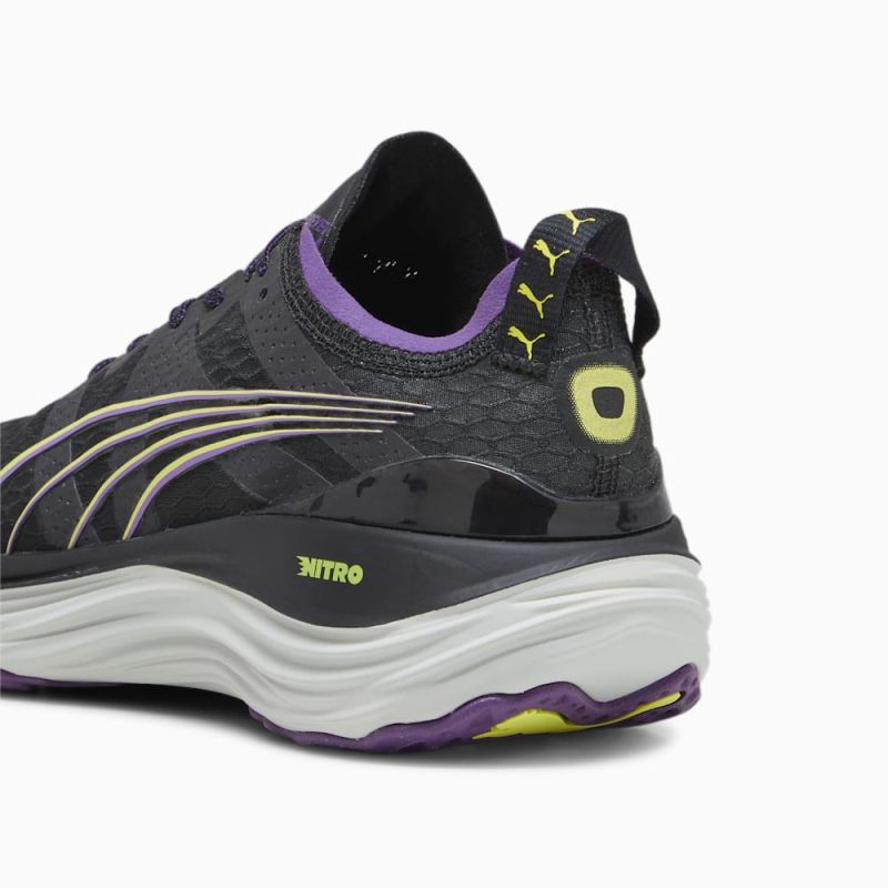 Puma | Women's ForeverRun NITRO WTR Running Shoes - Black-Purple Pop-Yellow Burst