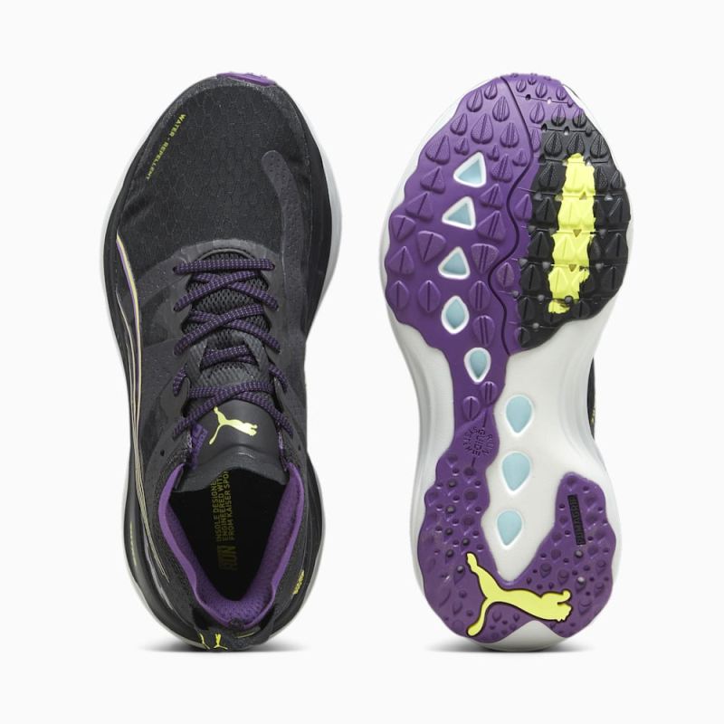 Puma | Women's ForeverRun NITRO WTR Running Shoes - Black-Purple Pop-Yellow Burst