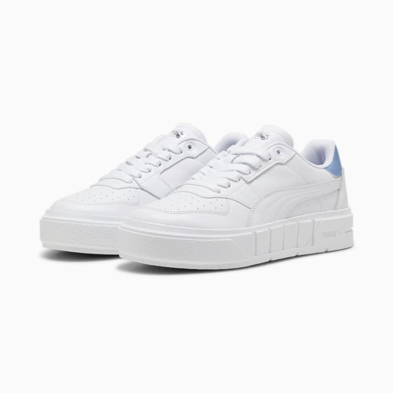 Puma | Women's Cali Court Leather Sneakers - White-Zen Blue