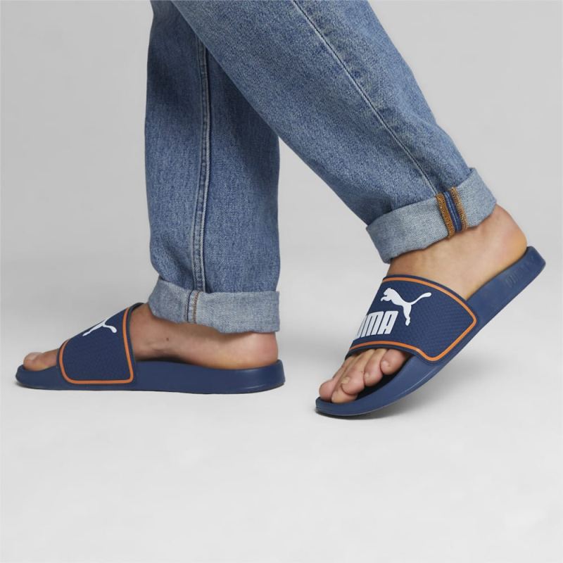 Puma | Women's Leadcat 2.0 Slides - Persian Blue-White-Pumpkin Pie