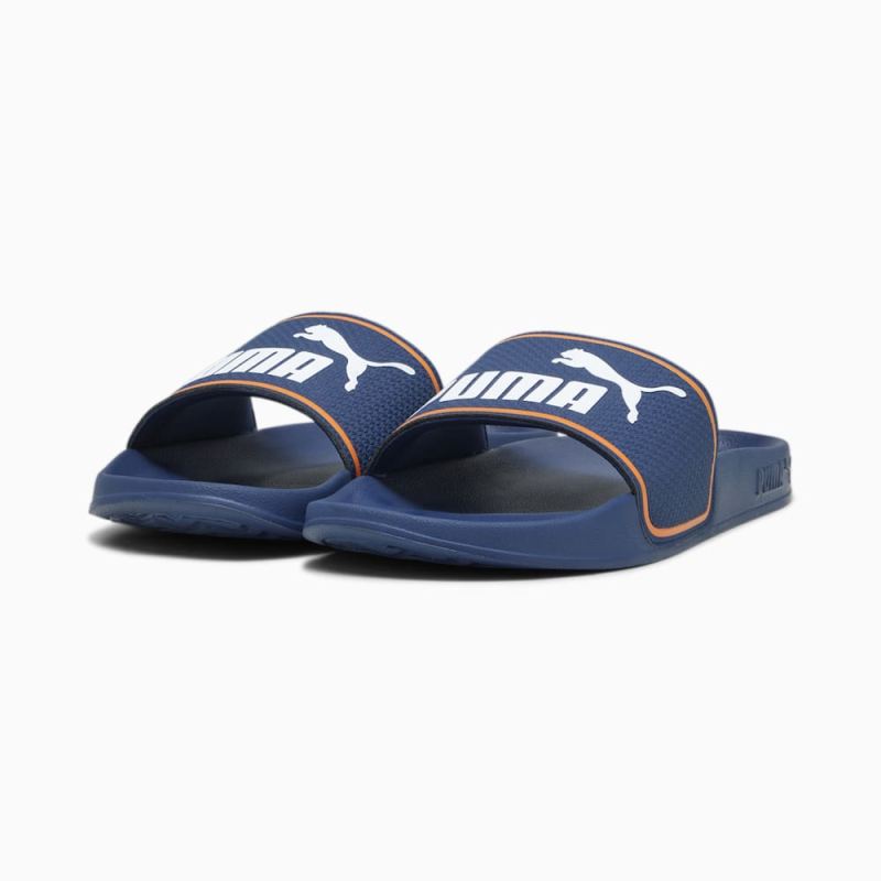 Puma | Women's Leadcat 2.0 Slides - Persian Blue-White-Pumpkin Pie