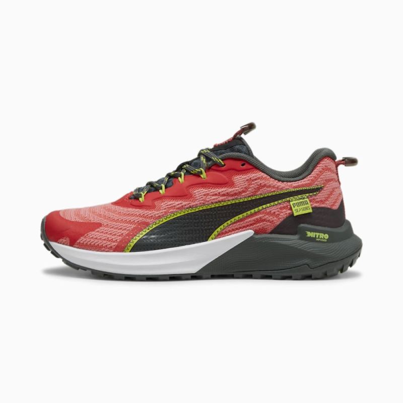 Puma | Women's SEASONS Fast-Trac NITRO 2 Running Shoes - Active Red-Passionfruit-Mineral Gray