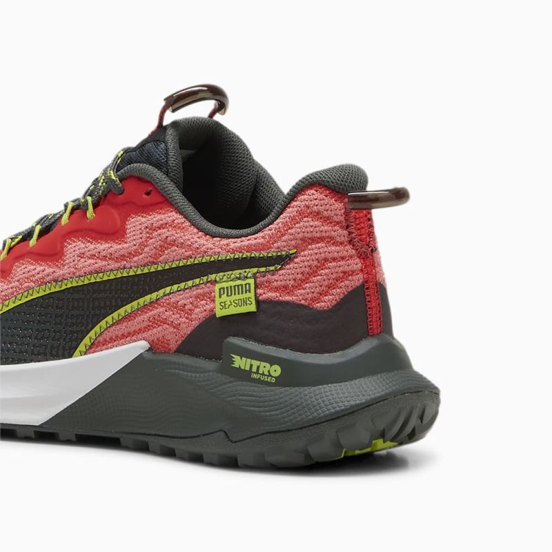 Puma | Women's SEASONS Fast-Trac NITRO 2 Running Shoes - Active Red-Passionfruit-Mineral Gray