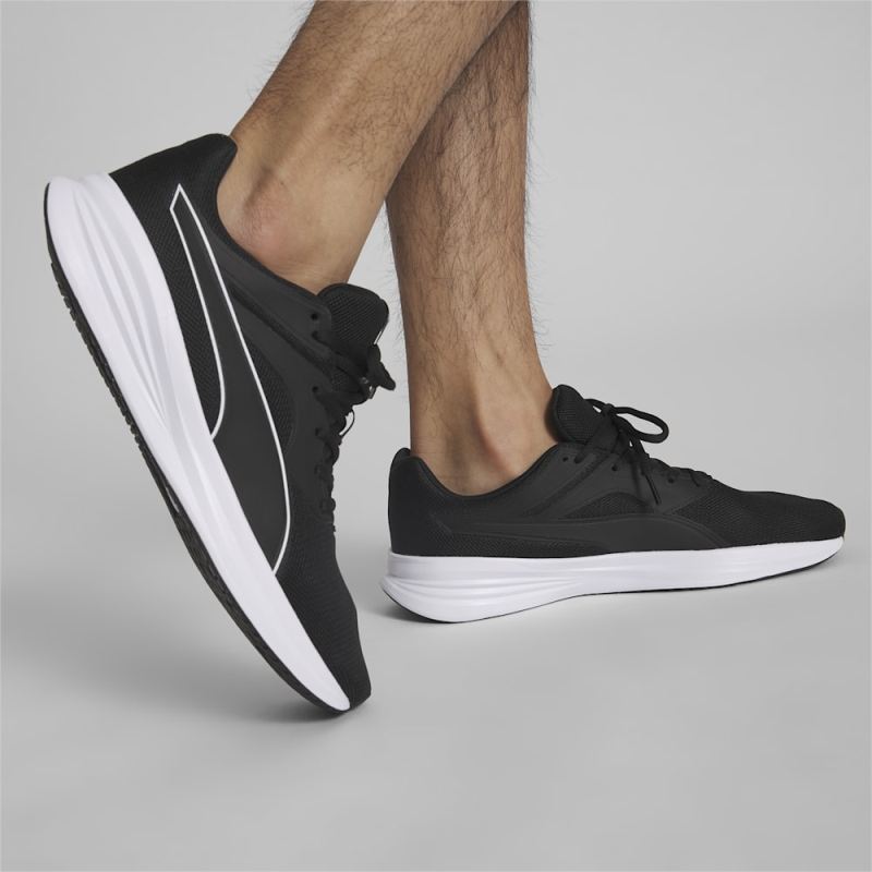 Puma | Men's Transport Running Shoes - Black-White