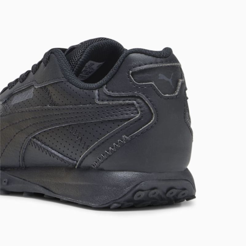 Puma | Girls Blktop Rider Leather Little Kids Sneakers - Black-Shadow Gray