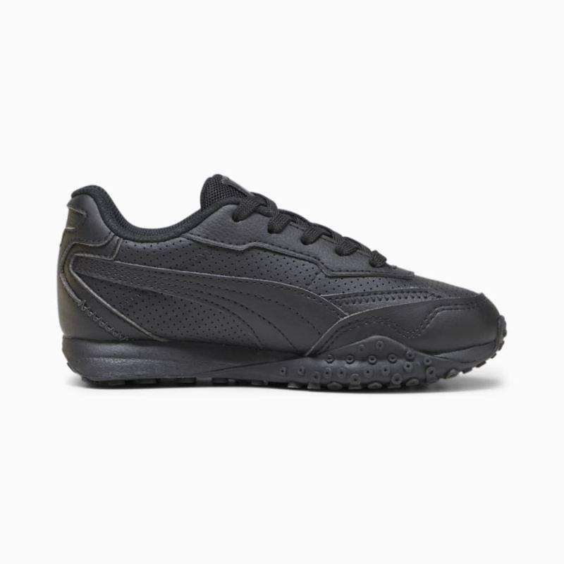 Puma | Girls Blktop Rider Leather Little Kids Sneakers - Black-Shadow Gray