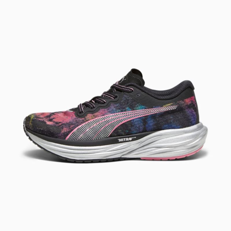 Puma | Women's Deviate NITRO 2 'Marathon Series' Running Shoes - Black-Strawberry Burst-Yellow Blaze