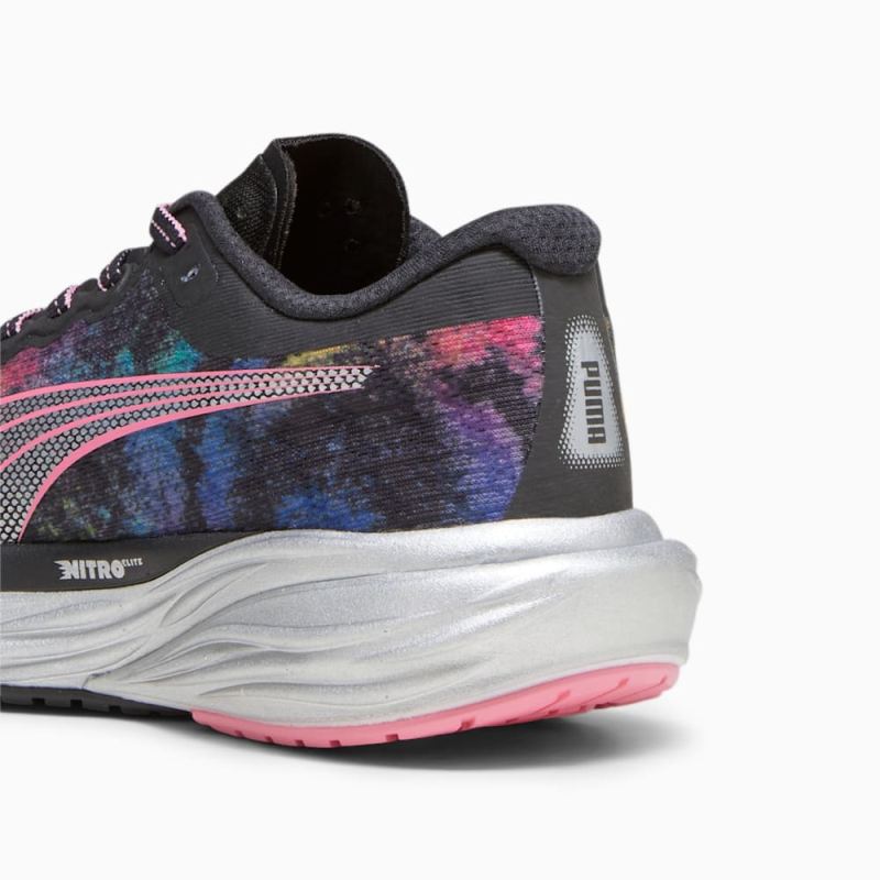 Puma | Women's Deviate NITRO 2 'Marathon Series' Running Shoes - Black-Strawberry Burst-Yellow Blaze