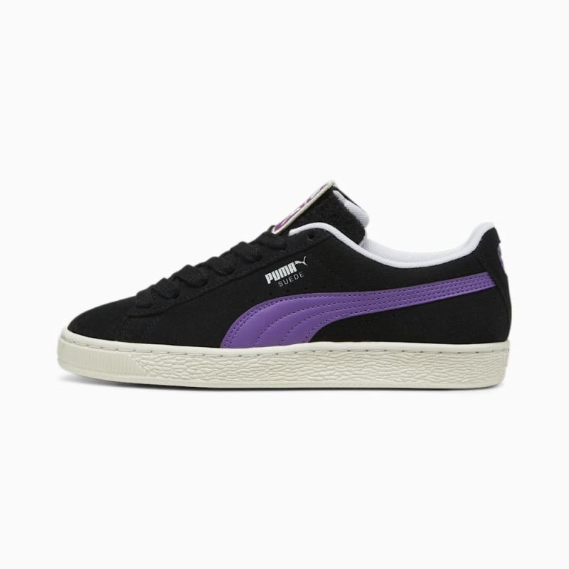 Puma | Men's For the Fanbase Suede Patch Sneakers - Black-Ultraviolet