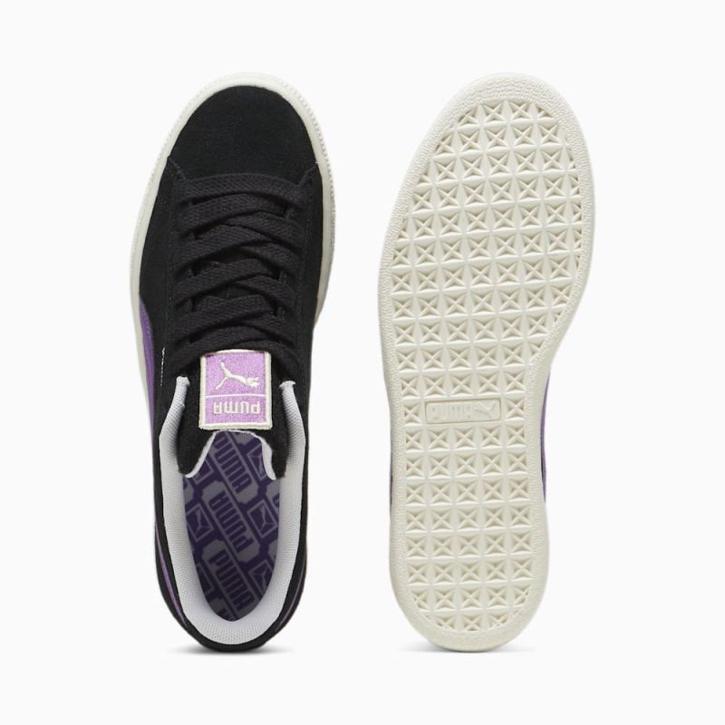 Puma | Men's For the Fanbase Suede Patch Sneakers - Black-Ultraviolet