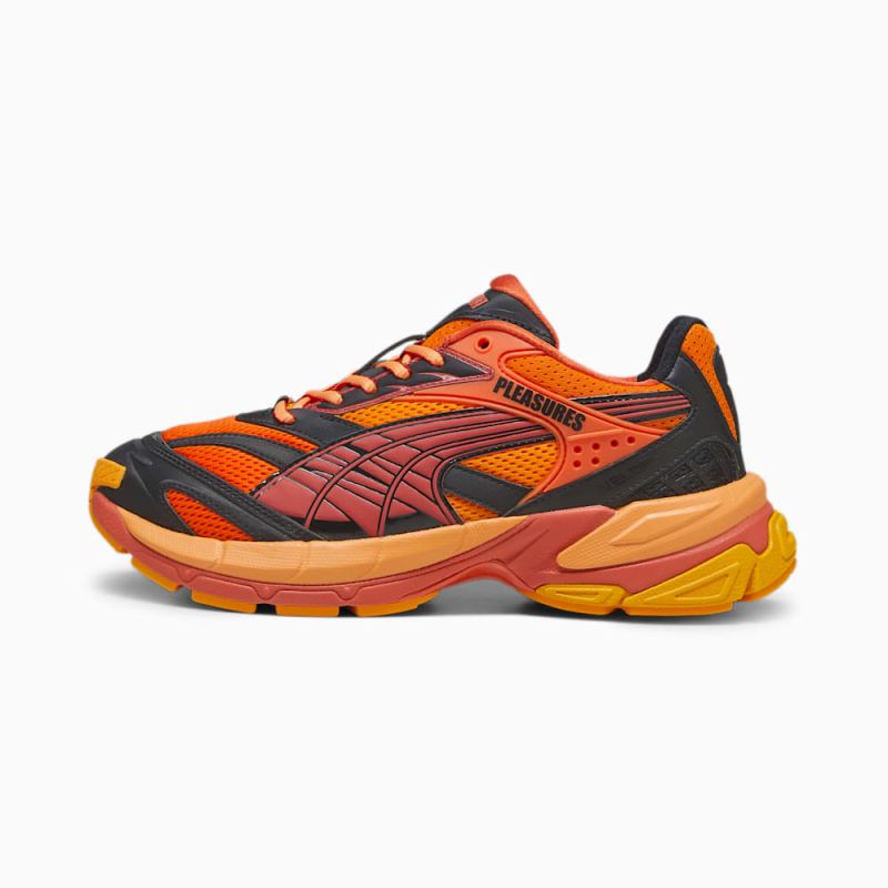 Puma | Men's x PLEASURES Velophasis Layers Sneakers - Cayenne Pepper-Astro Red