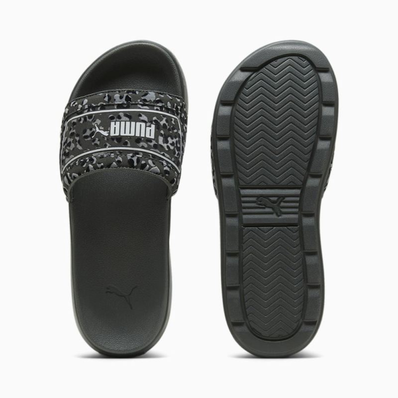 Puma | Women's Karmen Drama Slides - Mineral Gray-Stormy Slate-Black - Click Image to Close