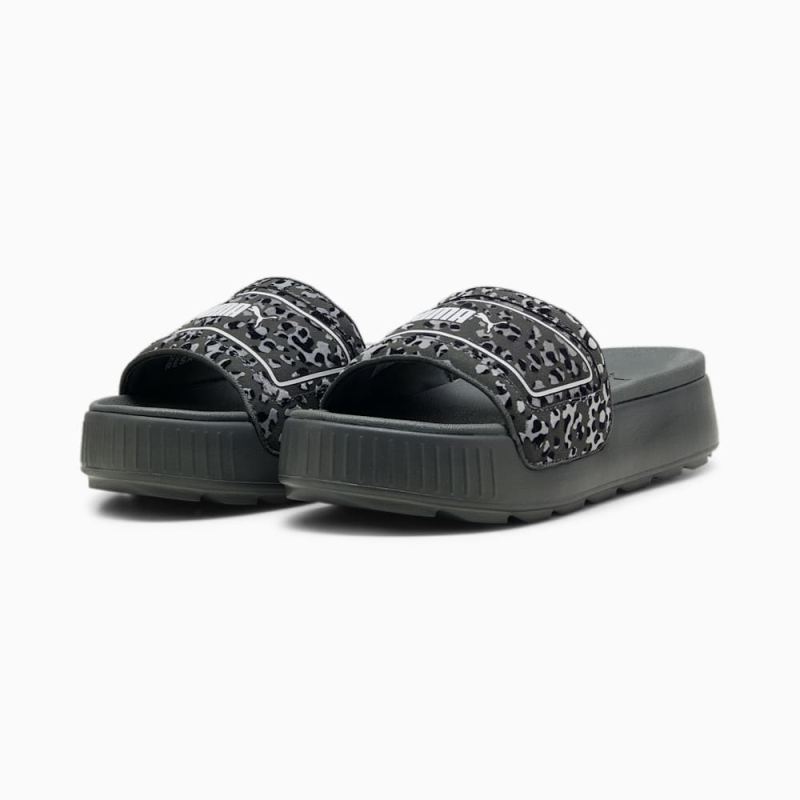 Puma | Women's Karmen Drama Slides - Mineral Gray-Stormy Slate-Black