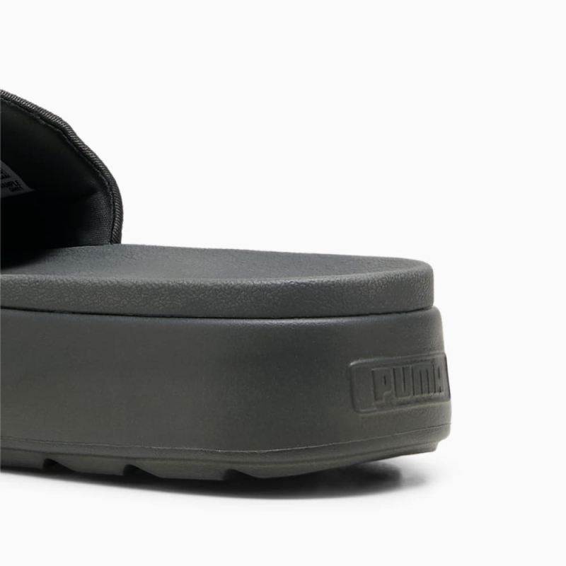 Puma | Women's Karmen Drama Slides - Mineral Gray-Stormy Slate-Black