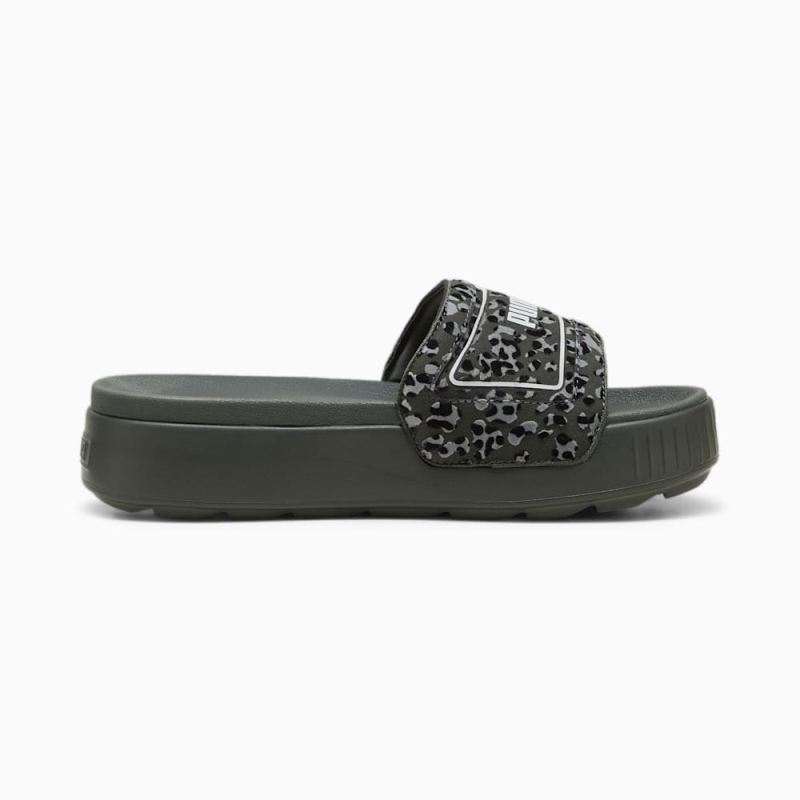 Puma | Women's Karmen Drama Slides - Mineral Gray-Stormy Slate-Black