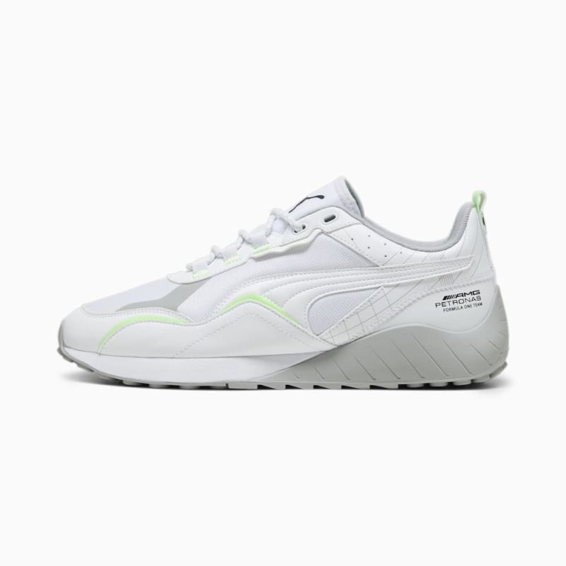 Puma | Men's Mercedes AMG-Petronas F1 SPEEDFUSION 2.0 Unisex Shoes - White-Fizzy Green