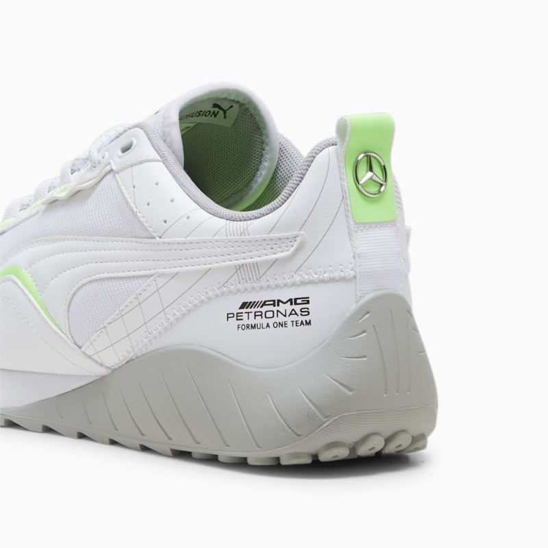 Puma | Men's Mercedes AMG-Petronas F1 SPEEDFUSION 2.0 Unisex Shoes - White-Fizzy Green