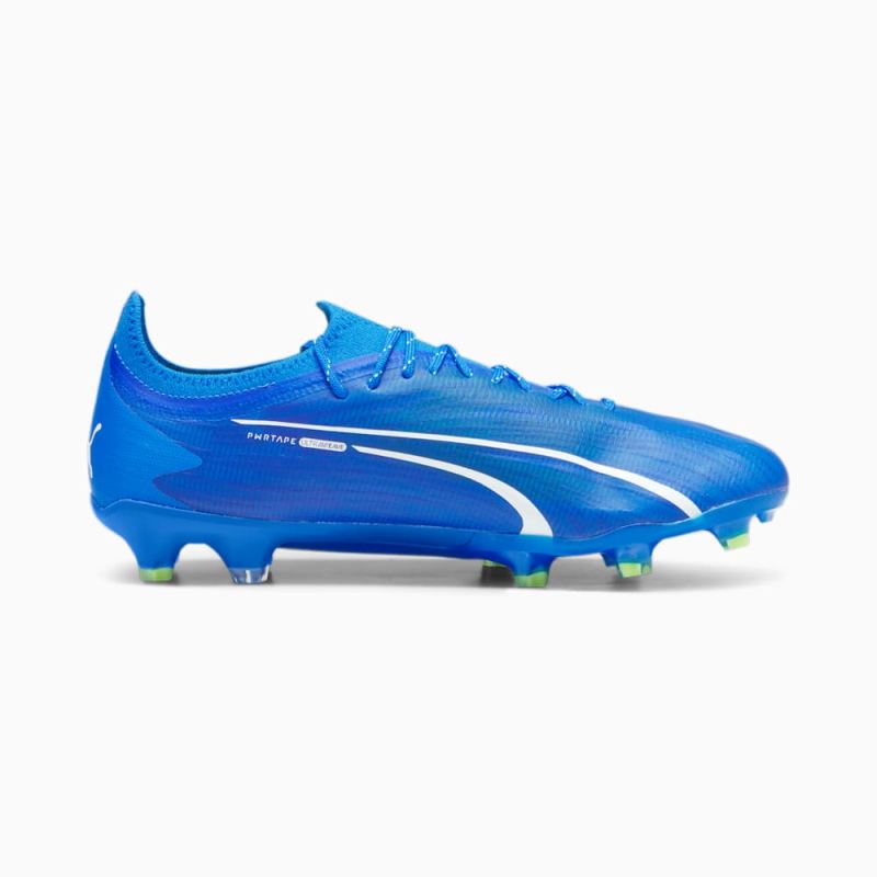 Puma | Men's ULTRA ULTIMATE FG/AG Soccer Cleats - Ultra Blue-White-Pro Green