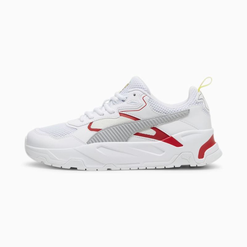 Puma | Men's Scuderia Ferrari Trinity Sneakers - White-Silver-Rosso Corsa