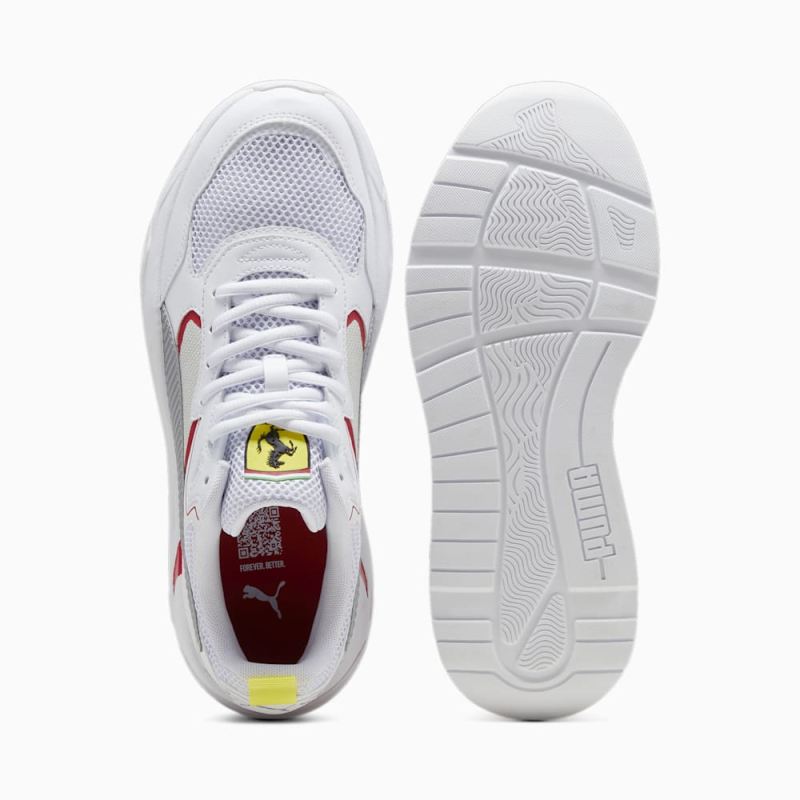 Puma | Men's Scuderia Ferrari Trinity Sneakers - White-Silver-Rosso Corsa