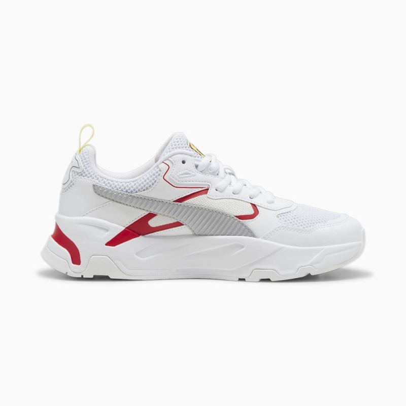 Puma | Men's Scuderia Ferrari Trinity Sneakers - White-Silver-Rosso Corsa