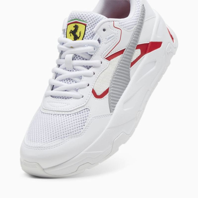 Puma | Men's Scuderia Ferrari Trinity Sneakers - White-Silver-Rosso Corsa