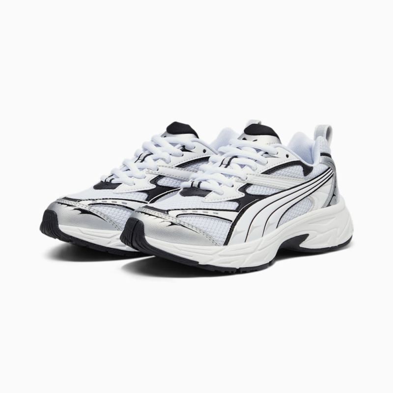 Puma | Girls Morphic Base Big Kids Sneakers - Feather Gray-Black