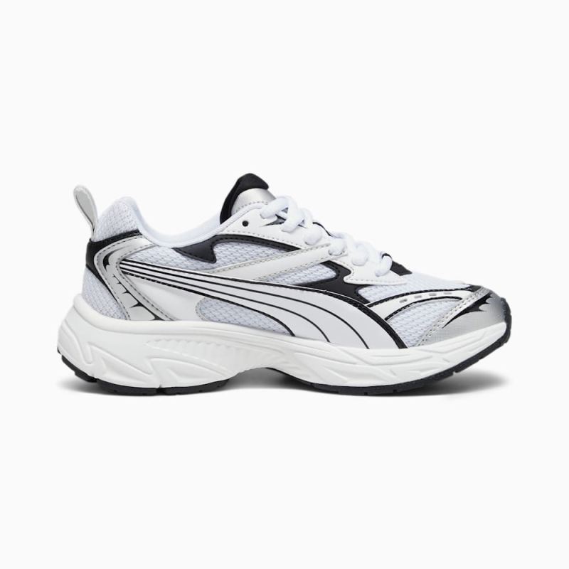 Puma | Girls Morphic Base Big Kids Sneakers - Feather Gray-Black