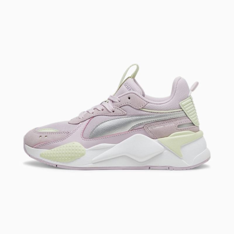 Puma | Girls RS-X Metallic Big Kids Sneakers - Grape Mist-Silver - Click Image to Close